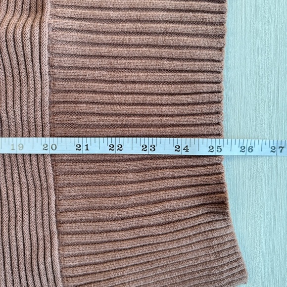 LILLUSORY Turtleneck Oversized Ribbed Tunic Sweater Chocolate Brown S Casual - Picture 10 of 15